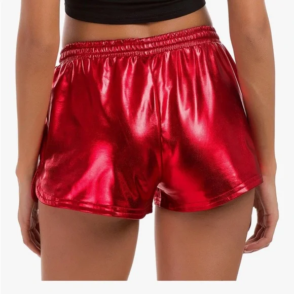 NWT Metallic Red Athletic Shorts - Picture 7 of 7